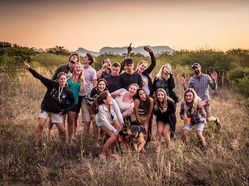 group of people in kruger national park